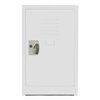 Adiroffice 24in H x 15in W Steel Single Tier Locker in White ADI629-02-WHI